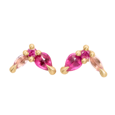 Pink Floret Stud Earrings - Made to Order